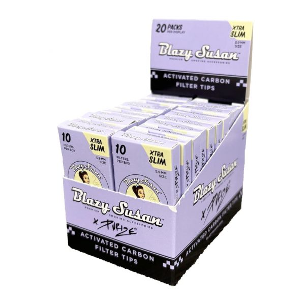 Blazy Susan Purize Activated Carbon Filter Tips - 10ct - Display Box