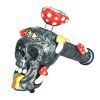 Pulsar Rainbow Puking Skull Bubbler Pipe - 8" / 19mm F