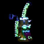 Gingerbread Monster Dab Rig - 9.75" / 14mm F / Colors Vary