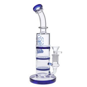 Bent Neck Bong w/ Triple Honey Comb Perc