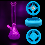 Replaceable Coin Battery Silicone Base Bumper 4.25in-6in Straight Tube + Beaker