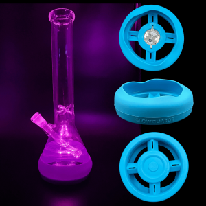 USB Recharge Silicone Base Bumper for 4.25in-6in Bong Glass Bong Straight Tube + Beaker