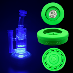 Replaceable Coin Battery Silicone Base Bumper 3in-4.25in Straight Tube + Beaker Sleeve