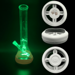 Replaceable Coin Battery Silicone Base Bumper 4.25in-6in Straight Tube + Beaker