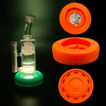 Replaceable Coin Battery Silicone Base Bumper 3in-4.25in Straight Tube + Beaker Sleeve