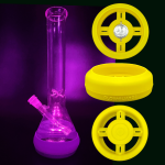 USB Recharge Silicone Base Bumper for 4.25in-6in Bong Glass Bong Straight Tube + Beaker