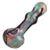 Gold Fumed Wigwag Hand Pipe With Deep Recessed Bowl