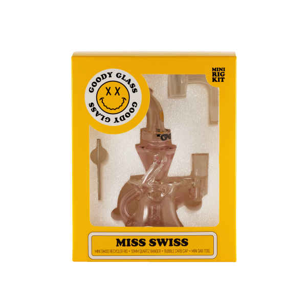 Goody Glass - Miss Swiss Mini Dab Rig Recycler 4-Piece Kit