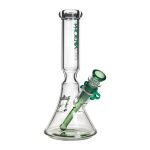 Green Flower Phoenix Star 10 Inches Beaker Bong