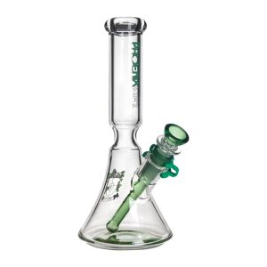 Green Flower Phoenix Star 10 Inches Beaker Bong