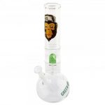 Greenline Glass Water Pipe with Monkey Face Decal