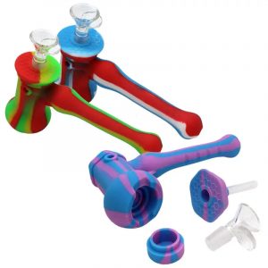 Hammer Silicone Bubbler with Removable Glass Bowl