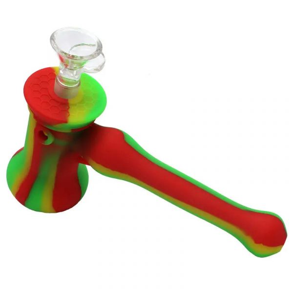Hammer Silicone Bubbler with Removable Glass Bowl