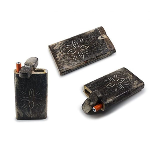 Unique Handmade Wooden Flower Dugouts for Smoking Enthusiasts