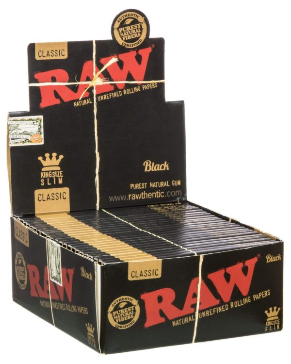 RAW Black King Size Slim Rolling Papers