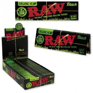 RAW Black Organic Hemp 1 1/4 Rolling Papers