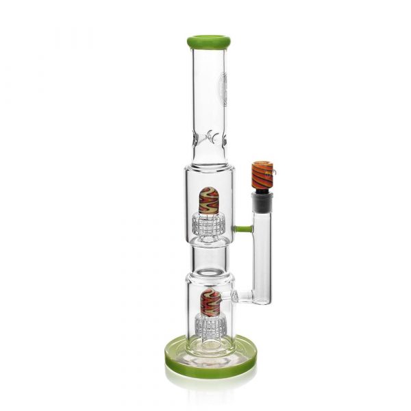 High Society | Gemini Premium Wig Wag Bong (Green)