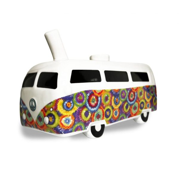 Hippie Bus Hand Pipe with Attached Bowl for a Groovy Trip