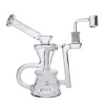 Hourglass Dab Rig Clear - 7.5"