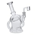 Mushroom Dab Rig Clear - 6.8"