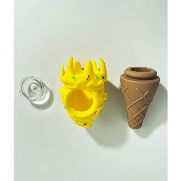 Ice Cream Cone Silicone Pipe 4.5 Inch Hand Pipe