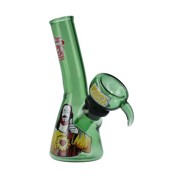 4" Mini Bong - Buddy Christ Green