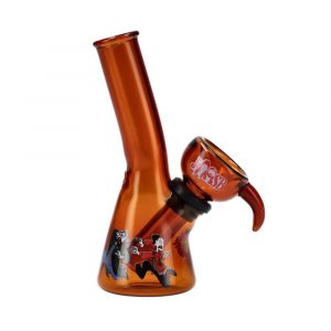 4" Mini Bong - On The Run Amber