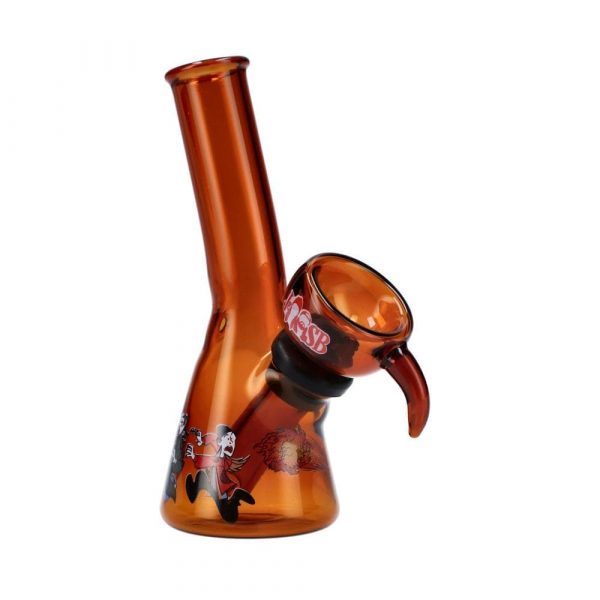 4" Mini Bong - On The Run Amber
