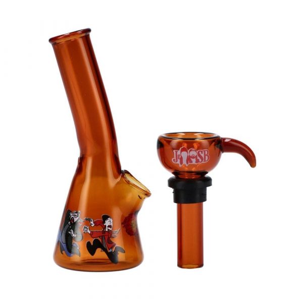 4" Mini Bong - On The Run Amber