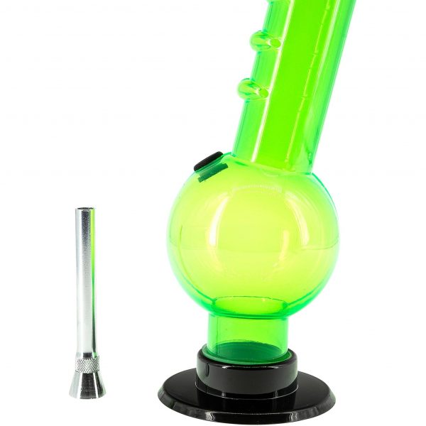 Acrylic Angled Neck Straight Tube Bubble Bong