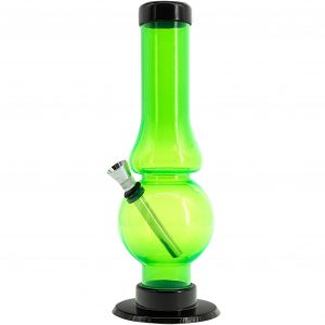 Acrylic Straight Tube Bubble Flare Bong