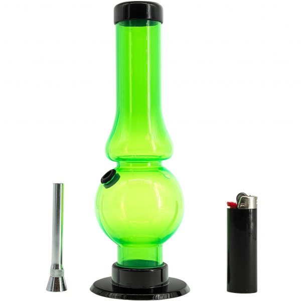 Acrylic Straight Tube Bubble Flare Bong