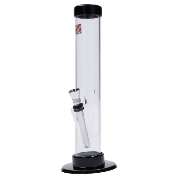 Straight Tube with Carb Hole Acrylic Bong - 9 in.