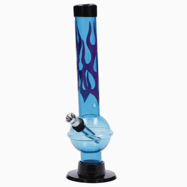 JM Plastics Flame Bubble Base with Ring and Carb Hole Acrylic Bong
