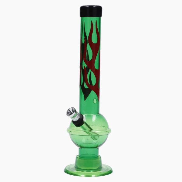 JM Plastics Flame Bubble Base with Ring and Carb Hole Acrylic Bong
