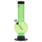 JM Plastics Bubble Base with Carb Hole Acrylic Bong - 9 in.