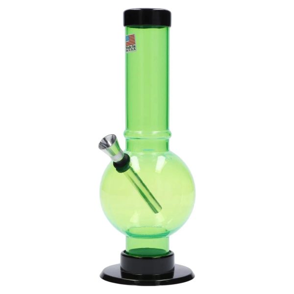 JM Plastics Bubble Base with Carb Hole Acrylic Bong - 9 in.