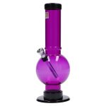 JM Plastics Bubble Base with Carb Hole Acrylic Bong - 9 in.