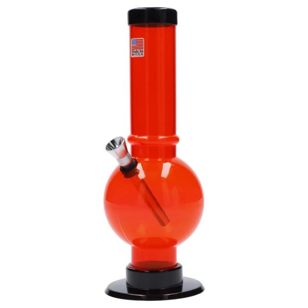 JM Plastics Bubble Base with Carb Hole Acrylic Bong - 9 in.