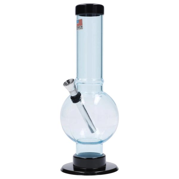JM Plastics Bubble Base with Carb Hole Acrylic Bong - 9 in.