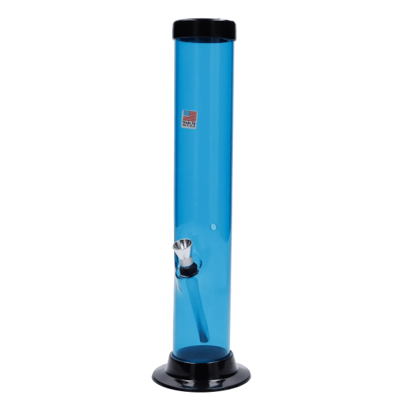 JM Plastics Large Straight Tube with Carb Hole Acrylic Bong - 12 in.