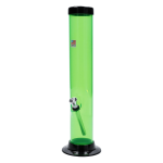 JM Plastics Large Straight Tube with Carb Hole Acrylic Bong - 12 in.