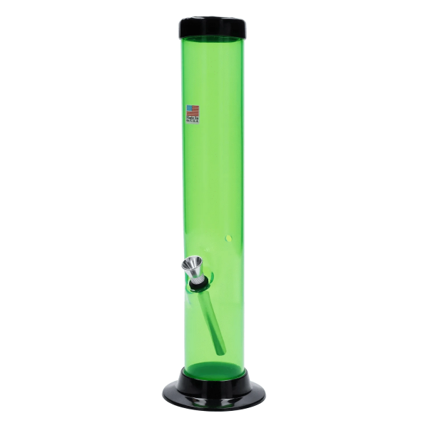 JM Plastics Large Straight Tube with Carb Hole Acrylic Bong - 12 in.