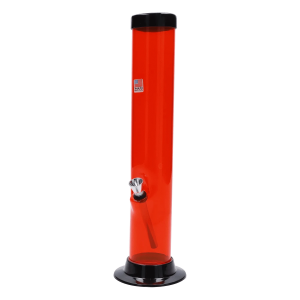 JM Plastics Large Straight Tube with Carb Hole Acrylic Bong - 12 in.