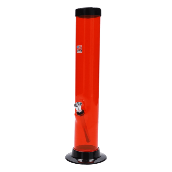 JM Plastics Large Straight Tube with Carb Hole Acrylic Bong - 12 in.