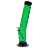 JM Plastics Straight Tube Bent Neck with Grip and Carb Hole Acrylic Bong - 12 in