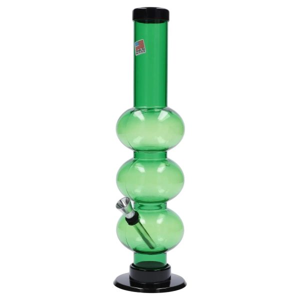 JM Plastics Triple Bubble Acrylic Bong - 12 in