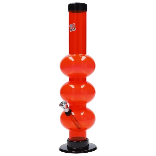 JM Plastics Triple Bubble Acrylic Bong - 12 in