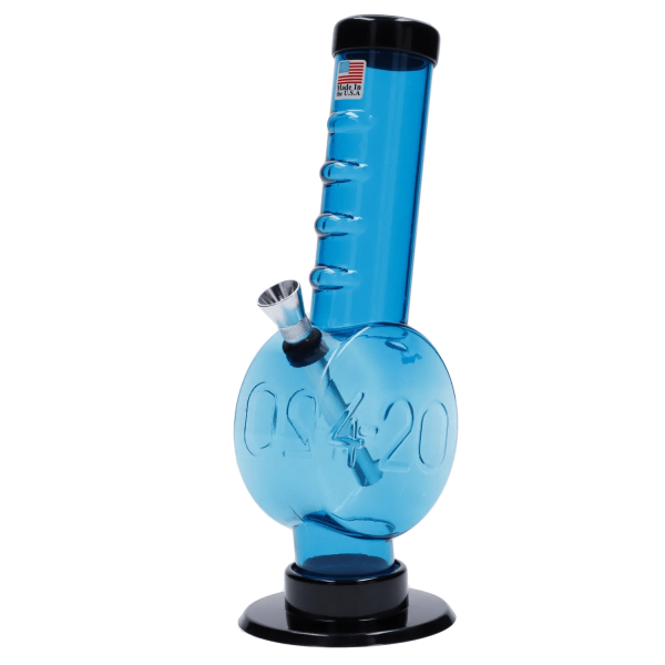JM Plastics 420 Coin Base with Grip Acrylic Bong - 9 in.