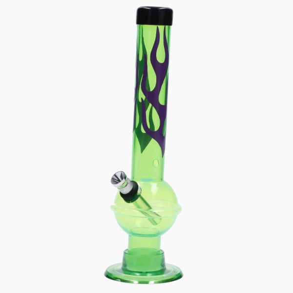 JM Plastics Flame Bubble Base with Ring and Carb Hole Acrylic Bong